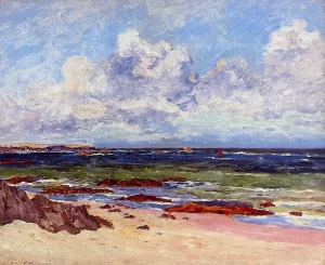 The Coast at Fort Penthievre, Quiberon Peninsula Oil painting by Maxime Maufra