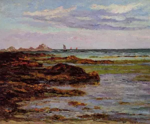 The Coastline in Brittany by Maxime Maufra - Oil Painting Reproduction