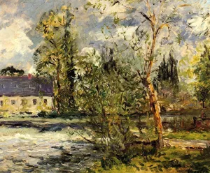 The Ponce Paper Factory on the Edge of the Sathe Woods by Maxime Maufra Oil Painting