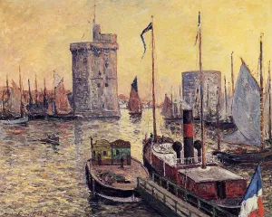 The Port of La Rochelle at Twilight by Maxime Maufra - Oil Painting Reproduction