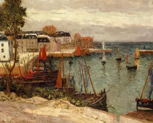 The Port of Sauzon, Belle Isle en Mer painting by Maxime Maufra