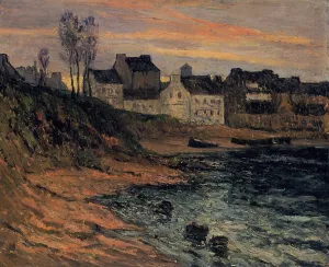 Twilight, Winter, Douarnenez painting by Maxime Maufra