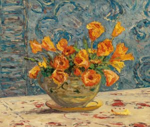 Vase de fleurs by Maxime Maufra Oil Painting