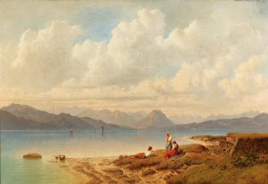 Partie am Bodensee by Maximilian Haushofer Oil Painting