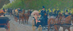 Praterfahrt by Maximilian Lenz Oil Painting