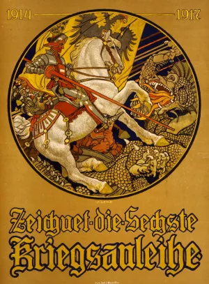 Zeichnet die sechste Kriegsanleihe, 1914-1917 by Maximilian Lenz Oil Painting