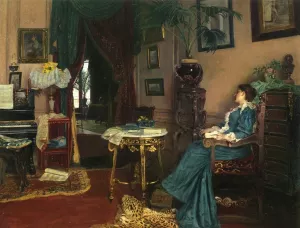 Woman Seated in an Interior by Maximilien Colin - Oil Painting Reproduction