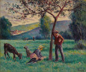 Bessy-cur-Cure, paysage au pommier by Maximilien Luce Oil Painting