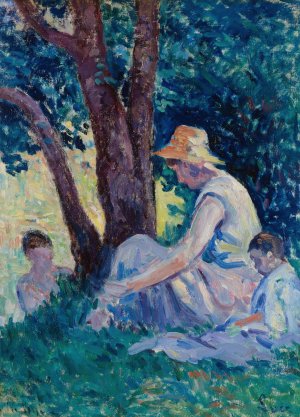 Bessy, un apres-midi a la campagne by Maximilien Luce Oil Painting