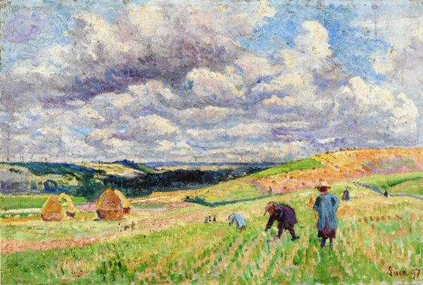 Main Product Photo of Children in the Fields Painting by Maximilien Luce