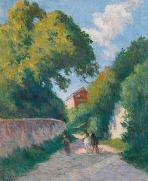 Environs De Rolleboise, Le Retour a La Ferme by Maximilien Luce Oil Painting
