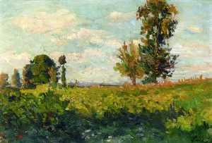 Fields Oil painting by Maximilien Luce