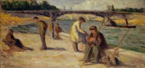 La berge du quai Malaquais by Maximilien Luce Oil Painting