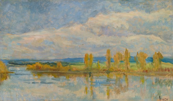 Main Product Photo of La Seine a Guernes Painting by Maximilien Luce