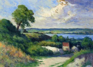 Landscape at Collettes Oil painting by Maximilien Luce