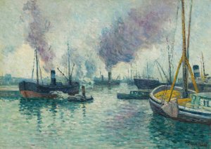 Le Port De Rotterdam by Maximilien Luce Oil Painting
