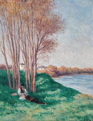 Le Repos sur les Bords de la Loire a Saint-Ay by Maximilien Luce Oil Painting
