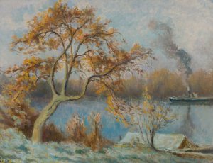 Les Bords De Seine Au Printemps by Maximilien Luce Oil Painting