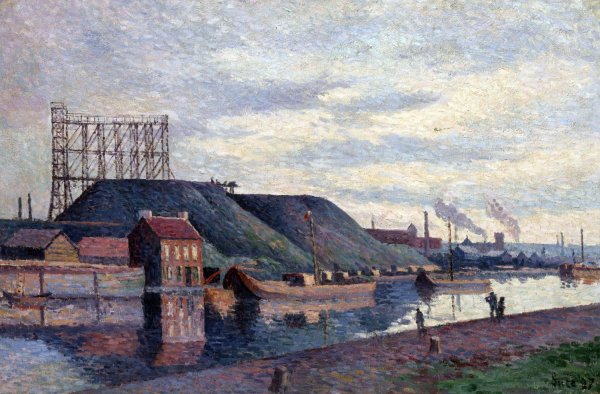 Main Product Photo of Les terrils de Sacre Madame  Painting by Maximilien Luce
