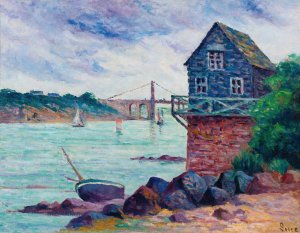 Lezardrieux, Le Pont Suspendu by Maximilien Luce Oil Painting
