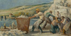 Mericourt, les carrieres by Maximilien Luce Oil Painting