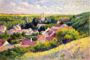 Moulineux, the Village Oil painting by Maximilien Luce