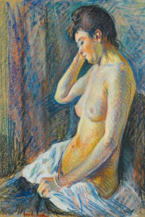 Nu Assis by Maximilien Luce Oil Painting
