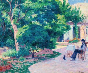 Paris, Le Jardin D'alexandre Charpentier Au Hameau Boileau by Maximilien Luce Oil Painting