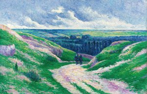Paysage Pres De Moulineux Sur Oise by Maximilien Luce Oil Painting