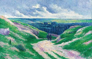 Paysage Pres De Moulineux Sur Oise Oil painting by Maximilien Luce