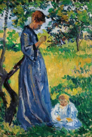Poissy, Madame Dillon by Maximilien Luce Oil Painting