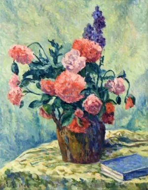 Poppies in a Sandstone Pit Oil painting by Maximilien Luce