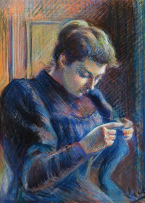Portrait De Madame Berthier Oil painting by Maximilien Luce