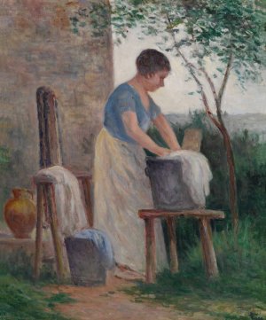 Rolleboise, la lessive dans le jardin by Maximilien Luce Oil Painting