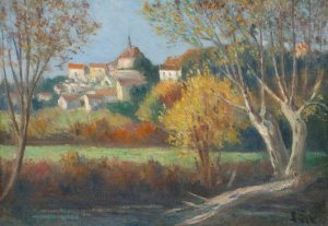 Rolleboise, Le Village by Maximilien Luce Oil Painting