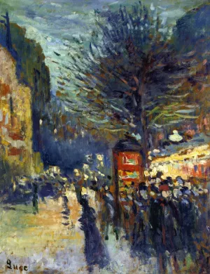 Street in Paris Oil painting by Maximilien Luce