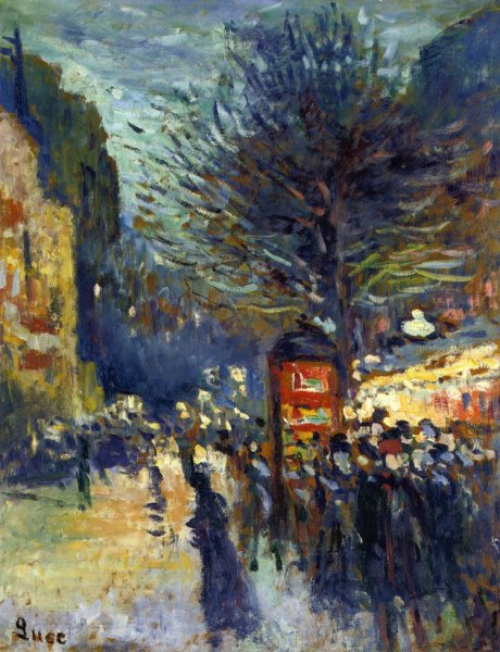 Main Product Photo of Street in Paris Painting by Maximilien Luce