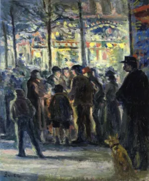 Street Scene in Winter Oil painting by Maximilien Luce