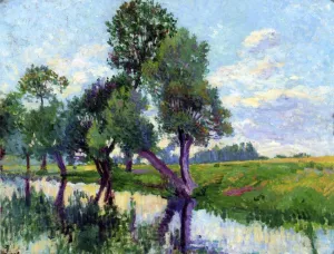 The Banks of the Cure by Maximilien Luce Oil Painting