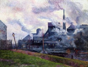 The Banks of the Sambre by Maximilien Luce Oil Painting