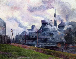 The Banks of the Sambre by Maximilien Luce Oil Painting