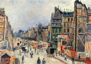 The Opening of the Rue Reaumur Oil painting by Maximilien Luce