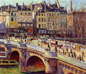 The Quai Conti, Daytime Oil painting by Maximilien Luce