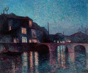The River Sambre in Charleroi by Maximilien Luce Oil Painting
