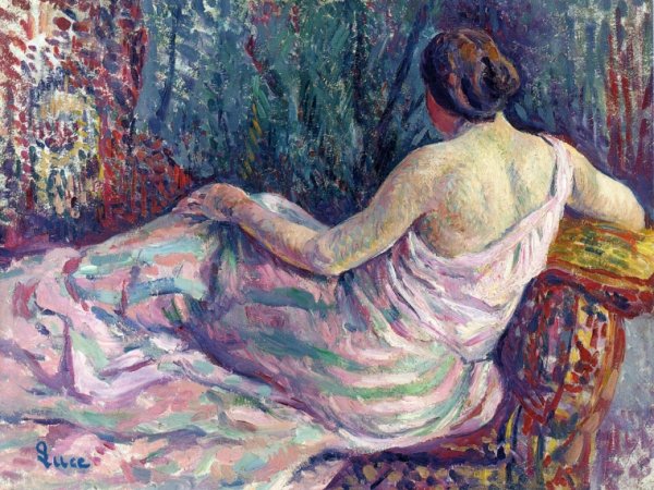 Main Product Photo of Woman from Behind Painting by Maximilien Luce
