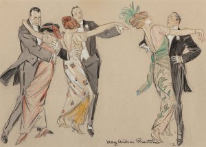 Three Dancing Couples by May Wilson Preston Oil Painting