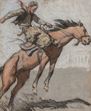 Bronco Buster by Maynard Dixon Oil Painting