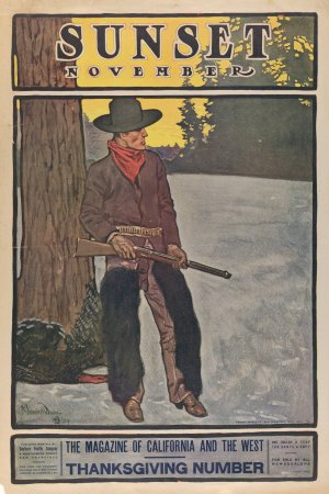 Sunset Magazine, Thanksgiving Number, November by Maynard Dixon Oil Painting