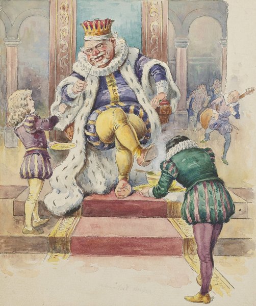 Old King Cole by Mcloughlin Bros - Hand-Painted Oil Painting Reproduction