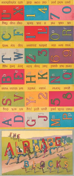 The alphabet blocks by Mcloughlin Bros Oil Painting